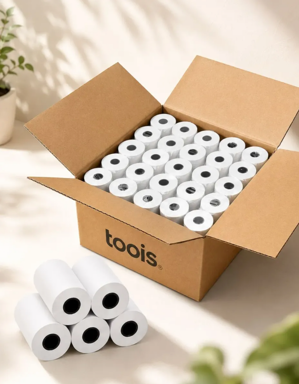 Caja X 50 Rollo Térmico 80x80 Mm Color Blanco 65grs Blanco
