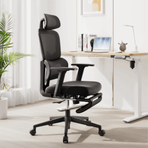 Silla Oficina Escritorio Ergonómica Soporte Lumbar Cabecera y Reposapiés - Imagen 1