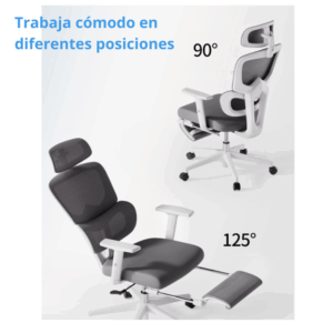Silla Oficina Escritorio Soporte Lumbar Y Cabecera - Imagen 4