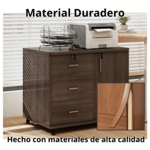 Cajonera Oficina Archivador Gabinete Con Llave Y Ruedas - Imagen 3
