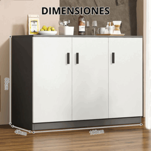 Mueble Organizador Archivador Gabinete Con Puertas 100x40x80 - Imagen 3