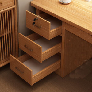 Escritorio Estudio Oficina Madera Maciza 3 Gavetas 120x48x72 - Imagen 5