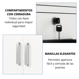 Archivador Cajonera Con Llaves Oficina Escritorio Madera - Imagen 2