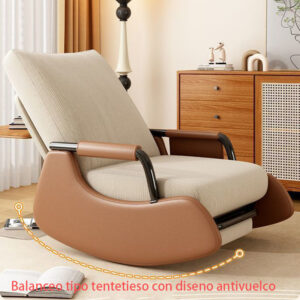Sillón Mecedora Ajustable 3 Niveles Retráctil Con Reposapiés - Imagen 8