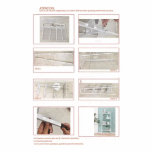 Estante Metalico Living Oficina Terraza Multiuso 146x60x35cm - Imagen 3