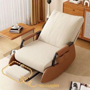 Sillón Mecedora Ajustable 3 Niveles Retráctil Con Reposapiés - Imagen 1