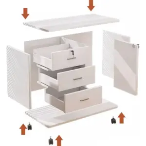 Cajonera Oficina Archivador Gabinete Con Llave Y Ruedas - Imagen 5