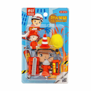 Set de 6pcs De Goma Para Borrar Bomberos