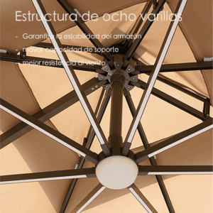 Quitasol Parasol Lateral 3x3 Con Base Sombrilla Terraza - Imagen 6