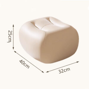 Silla Mecedora Nórdica Blanca Con Cojín Reposapiés - Imagen 3