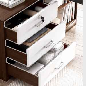 Escritorio Estudio Oficina Madera Maciza 3 Gavetas Modular - Imagen 3