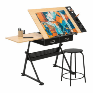 Mesa De Dibujo Profesional Reclinable y Ajustable Con Tablero De Madera - Imagen 8