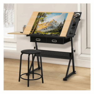 Mesa De Dibujo Profesional Reclinable y Ajustable Con Tablero De Madera - Imagen 1