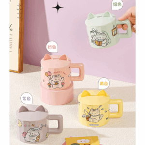 Taza De Ceramica Tapa Con Orejas