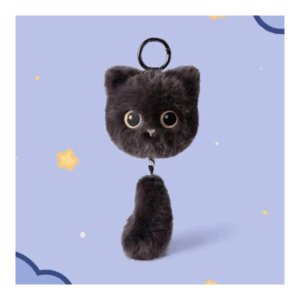Llavero Peluche Diseño Cabeza De Gato - Imagen 1